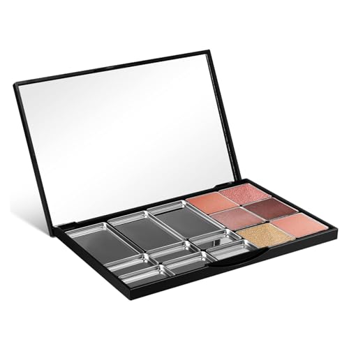 WOONEKY 1Satz Leere Magnetische Lidschatten Palette mit Spiegel Make Up Organizer für Lidschatten Brauenpuder und Mehr Kompakt Tragbar Vielseitige Anwendung für DIY von WOONEKY