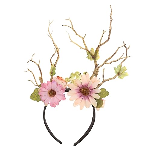 WOONEKY Halloween Karneval Requisiten Geweih Stirnband Sunflower Party Kopfschmuck für Frauen von WOONEKY