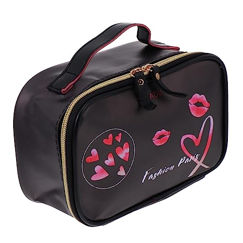 WOONEKY 1stück Toiletry Storage Bag Für Frauen Stylischer Pu Kosmetik Organizer Für Reisen Leicht Schmutzabweisend Für Toilettenartikel Und Make-up Kompakt Und Tragbar von WOONEKY