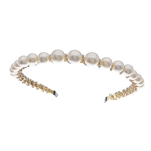 WOONEKY 1stück Retro Perlen Haarreif Für Hochzeiten Und Festlichkeiten Eleganter Kopfschmuck Für Frauen Zarte Haarschmuck-accessoires Für Besondere Anlässe von WOONEKY