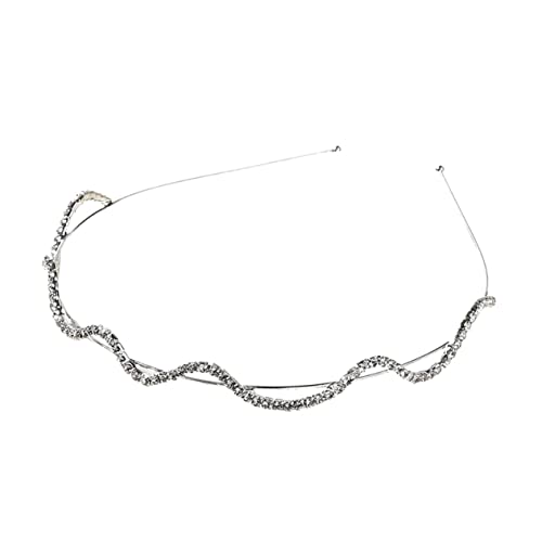 WOONEKY 1stück Wellenförmiger Wasserstein Haarschmuck Glänzendes Stirnband Aus Hochwertigen Strasssteinen Elegant Und Strapazierfähig Für Lange Tragezeiten Für Jedes Outfit Und von WOONEKY
