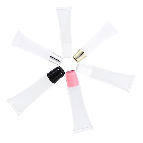 WOONEKY 1satz Transparente Lip Gloss Röhrchen Mit Golddeckel Wiederverwendbare Kosmetikbehälter Für Lippenbalsam Und Lipgloss Für Und Reisen von WOONEKY