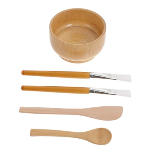 WOONEKY 1satz Zubehör Teiliges Werkzeugset Mit Zwei Pinseln Schüssel Und Mischstäbchen Für Gesichtsmaske Und Kosmetik Wiederverwendbar Und Leicht Zu Reinigen von WOONEKY