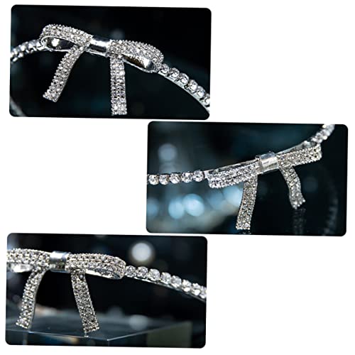 WOONEKY 1stück Rhinestone Hairband Für Frauen Elegantes Hochzeits-haaraccessoire Mit Schleife Für Brautpartys Und Besondere Anlässe von WOONEKY