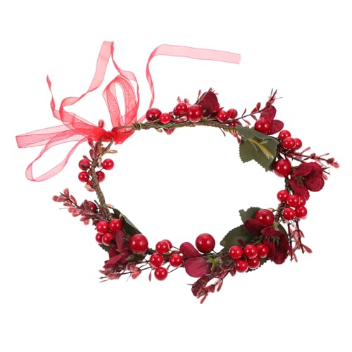 WOONEKY Chic Weihnachten Kranz Stirnband Berry Kopfschmuck Für Hochzeit Braut Haar von WOONEKY
