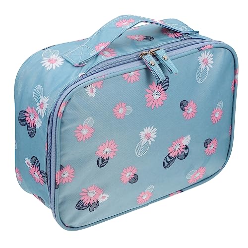 WOONEKY 1stück Reise Kosmetiktasche Mit Großer Kapazität Wasserdichter Toilettenorganizer Für Damen Zur Aufbewahrung Von Make-up Und Kosmetikartikeln Blumenmuster a von WOONEKY