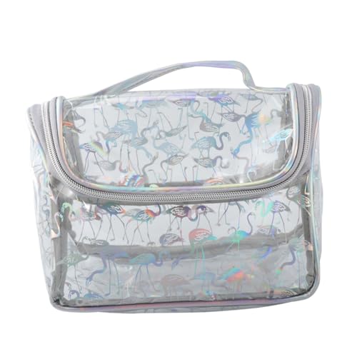 WOONEKY Transparente Make-up-Tasche Aus PVC Reisetasche Mit Großem Fassungsvermögen Aufbewahrungstasche Für Körperpflegeartikel Tragbarer Kulturbeutel Für Damen Und Herren von WOONEKY