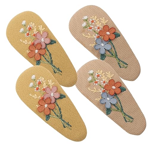 WOONEKY 2paare Stoff Haar Barrettes Für Kleine Mädchen Kinderaccessoires Haarspangen Für Mädchen Im Alter Von Jahren Haarspangen Aus Stoff Für Dünnes Haar Und Dünnem Für von WOONEKY