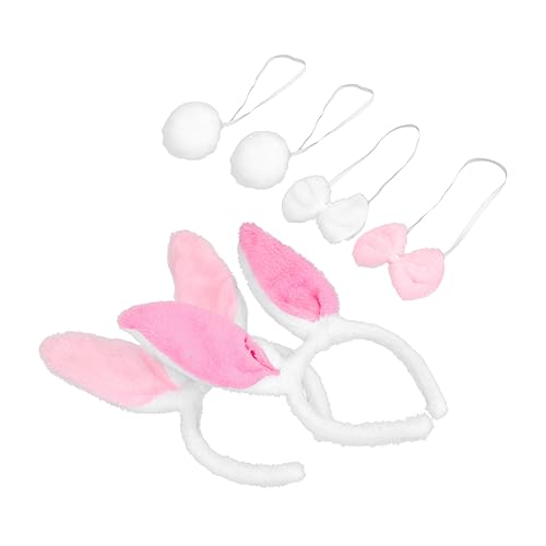 WOONEKY 2 Sätze Hasenohren Haarreif mit Weichem Plüsch Wiederverwendbares Bunny Kostüm Zubehör Leichtes für Ostern Partys und Festival Dekoration von WOONEKY