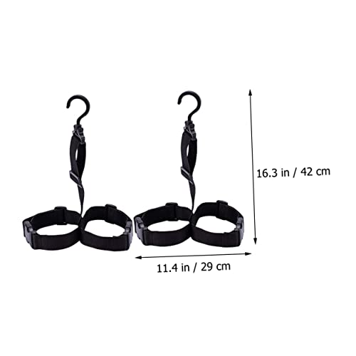 WOONEKY 2 Sätze Verstellbares Angelstiefel Aufhängung mit Trocknungsfunktion Boothalter für Wathosen und Outdoor Stiefel Strapazierfähige Trocknungsgurte für Ordentliche Lagerung und von WOONEKY