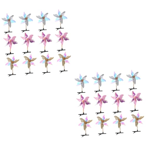 WOONEKY 24stücke Windrad Haarklammern Für Mädchen Glitzernde Haarspangen Verschiedenen Farben Süßes Haarzubehör Für Accessoires Für Feiertage Und Besondere Anlässe von WOONEKY