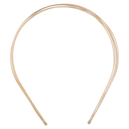 WOONEKY 2 Stk Stirnband haarband hair- haircharm for hairband Mode Haarreifen Frühlingsstirnbänder damen Stirnbänder für Damen Haarschmuck feine Haarspange Metall Golden von WOONEKY
