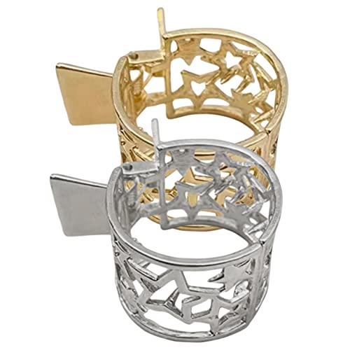 WOONEKY 2 Stück Damen Haarclips Geometrische Stern Haarspangen für Dickes Haar Kleine Ponytail Buckle Haarschmuck für Sport von WOONEKY