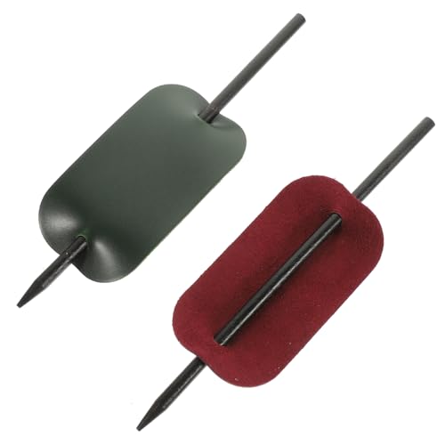 WOONEKY 2stücke Pu Leder Haarschmuck Für Damen Stilvolle Haarspangen Und Dutt-haarnadeln Für Alltag Partys Und Besondere Anlässe Grün Und Burgunderrot von WOONEKY