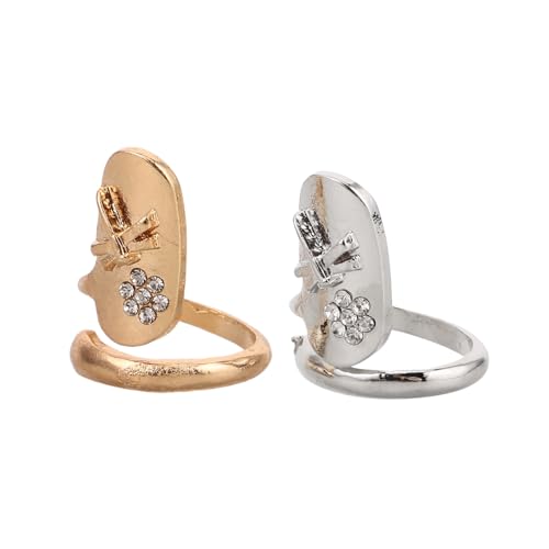 WOONEKY 2 Stück Fingertip Ringe für Damen Nagelschmuck Ringe mit Strass für Nagelkunst für und Einfache Anwendung WOONEKY 2 Stück Fingertip Ringe für Damen Nagelschmuck Ringe mit Strass für Nagelkunst für und Einfache Anwendung von WOONEKY