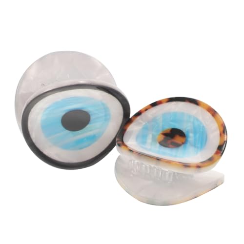 WOONEKY 2 Stück Haarklammern Kleine Haarkrallen mit Evil Eye Design Robuste Clips für Dünnes und Mittleres Haar Haarklammern Damen für Alltag und Freizeit von WOONEKY