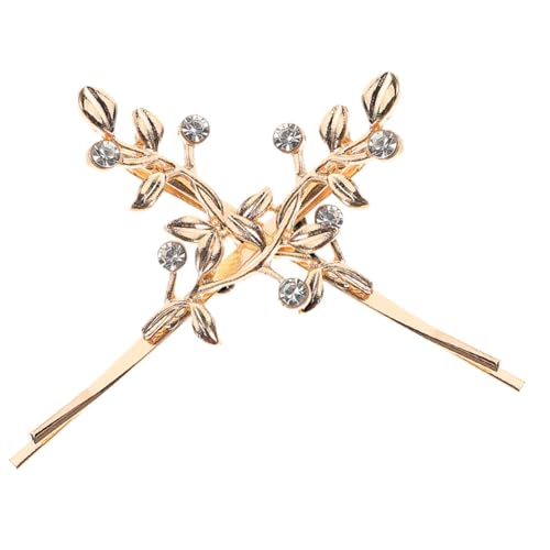 WOONEKY 2 Stück Haarklammern mit Funkelnden Strasssteinen Rutschfeste Haarspangen Stilvolle Blumen Haarschmuck Accessoires für Damen Vielseitig für Hochzeit Party und Alltag von WOONEKY