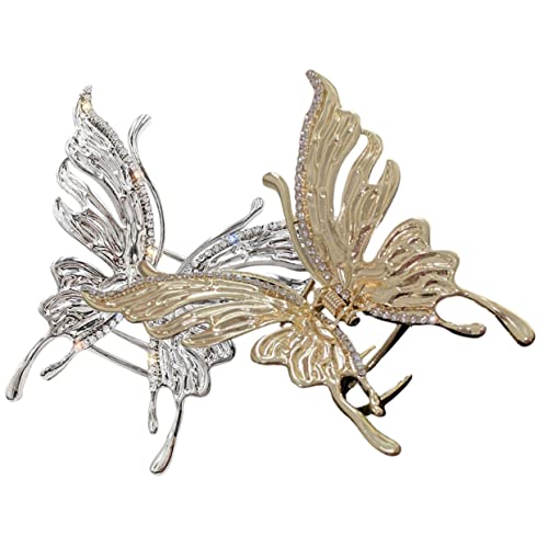 WOONEKY Schmetterlings-haarspangen-set 2 Stück Haarklammern Für Frauen Und Mädchen Robuste Und Elegante Haar-accessoires Zufällige Farbe von WOONEKY