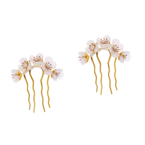 WOONEKY 2stücke Chinesische Antike Haarnadel Mit Perlen Und Blütenblatt-design Stilvolles Haaraccessoire Für Damen Retro Handwerkskunst Für Traditionelle Looks von WOONEKY
