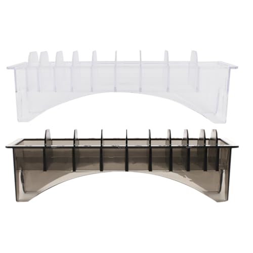 WOONEKY 2 Stück Haarschneidekammhalter, Haarschneideschutz-Organizer, Begrenzungskamm-Aufbewahrungsbox für Friseurwerkzeuge, Aufbewahrungskoffer für Friseurbedarf, Salon und Heimgebrauch von WOONEKY