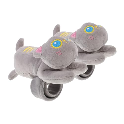 WOONEKY 2 Stück Katzen Slap Armband Tier Slap Bands Cartoon Handgelenk Party Dekoration und Geschenkideen von WOONEKY