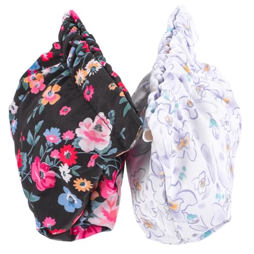 WOONEKY 2stücke Transparente Kosmetiktasche Für Damen Make-up-Tasche Mit Blumenmuster Reise-Kosmetiktasche Aus Stoff Tragbare Make-up-etui Für Täglichen Gebrauch Und Einkaufen von WOONEKY