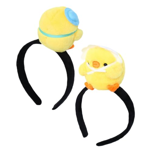 WOONEKY 2 Stück Lustige Teiliges Cartoon Haarreif mit Kuscheligem Küken Design Bequeme Langlebige Kopfbedeckung für Mädchen für Festival Party und Cosplay Auffälliger Haarschmuck von WOONEKY