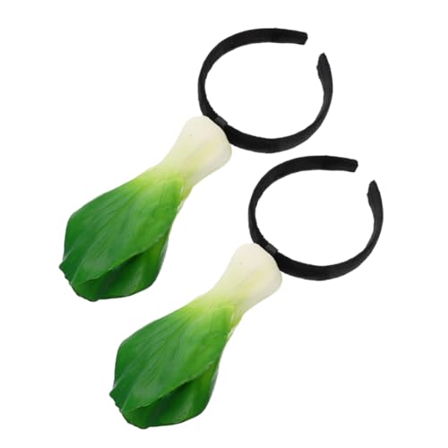 WOONEKY 2 Stück Lustiges Teiliges Stirnband Realistische Grüne Haarschmuck Witziges Kostüm Party Accessoire für Halloween Karneval und Festliche Anlässe von WOONEKY
