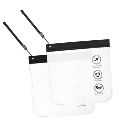 WOONEKY 2stücke Transparente Waschbeutel wasserdichte Kultur Und Kosmetiktaschen Für Reisen Camping Und Alltag Praktische Organizer Für Make-up Und Persönliche Pflegeartikel von WOONEKY