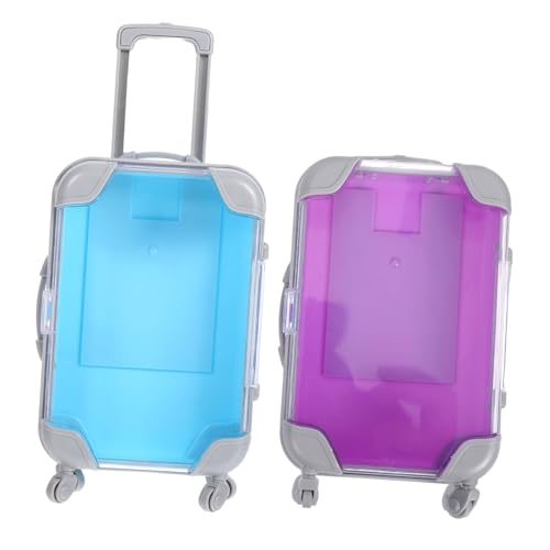 WOONEKY 2 Stück Mini Wimpernkoffer mit Teleskopgriff und Stoßfest Kompakte Aufbewahrungsbox für Falsche Wimpern Reise Make Up Organizer in Pastellfarben Leicht und Handlich von WOONEKY