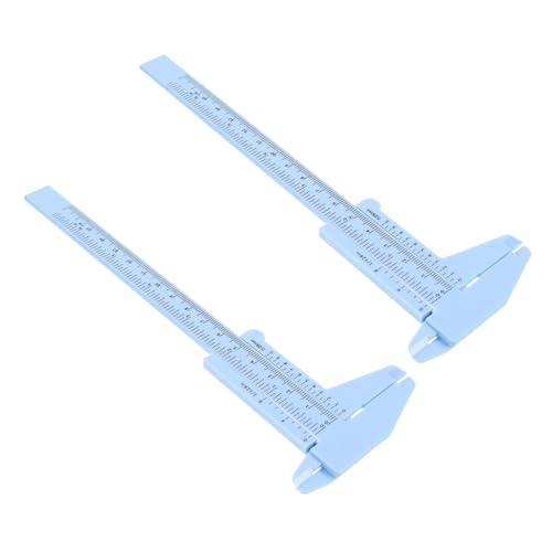 WOONEKY 2 Stück Praktischer Augenbrauen Messer Hellblau mit Klarer Markierung für Präzises Makeup design Geeignet für Anfänger und Profis zum Messen und Formen von Augenbrauen von WOONEKY