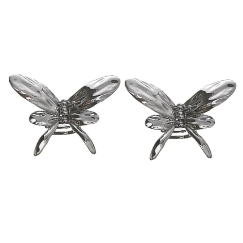 WOONEKY 2stücke Leichte Metallische Butterfly-haarklammern Für Damen Für Haargestaltung Hochzeiten Partys Und Alltag Langlebig Und Silber von WOONEKY