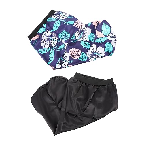 WOONEKY 2 Stück Schlafmütze Für Damen Elastisches Band Kappe Zum Schlafen Breite Krempe Hohe Elastizität Bequem von WOONEKY