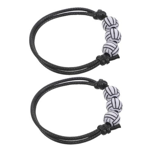 WOONEKY 2 Stück Sportarmbänder für Baseball Fans Modisches Geflochtenes Design Bequeme Passform Handgelenkschutz für Jungen und Mädchen für Freizeitgestaltung von WOONEKY