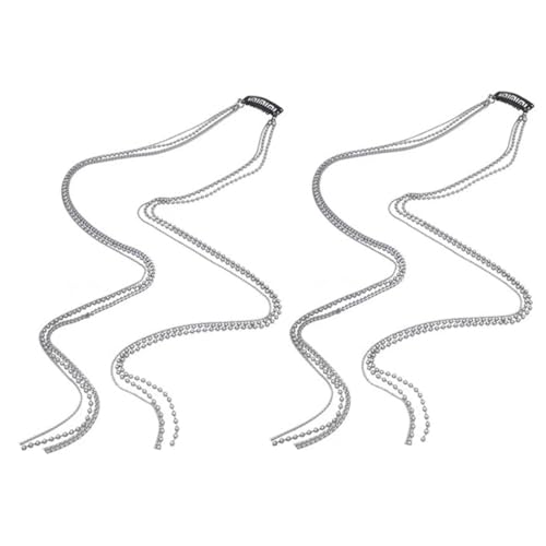 WOONEKY 2 Stück Teiliges Lange Quasten Haarklammern Ponytail Clip Modische Ketten Haarschmuck Elegant für Damen Robust für Hochzeit Bankett Alltag von WOONEKY