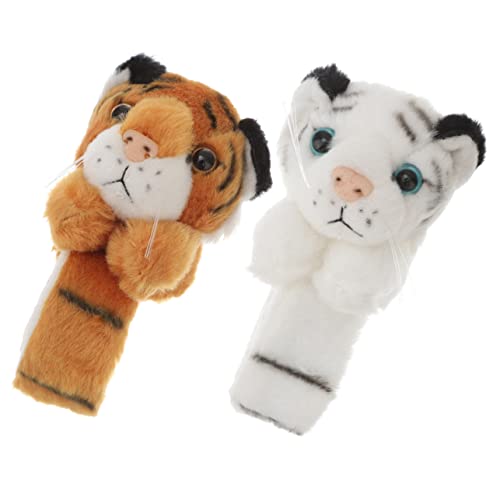 WOONEKY 2 Stück Teiliges Tiger Slap Armband Partyzubehör Cartoon Tier Weiches Sicheres Material mit Glatten Kanten Bequemes Tragen für Jungen Mädchen von WOONEKY