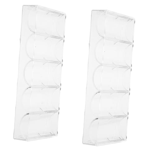 WOONEKY 2 Stück Transparente Acryl Chips Aufbewahrungsbox für Chips Organizer für Familienfeiern Spielabende und Pokerveranstaltungen Stabil und Langlebig von WOONEKY