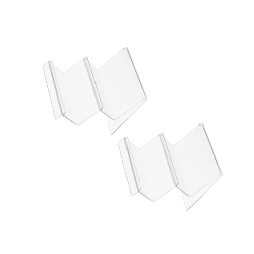 WOONEKY 2 Stück Transparente Acryl Wallet Display Ständer Stabile Aufbewahrungs Präsentationsregale Vielseitige Langlebige Geldbörsenhalter für Desktop und Sammlerstücke von WOONEKY