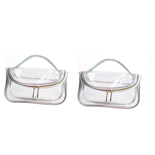 WOONEKY 2stücke Transparentes Kosmetik Und Toilettenbeutel Multifunktionale Tragbare Aufbewahrungstasche Für Damen Pu Und Und Leicht Für Makeup Pflegeartikel Und WOONEKY 2stücke Transparentes Kosmetik Und Toilettenbeutel Multifunktionale Tragbare Aufbewahrungstasche Für Damen Pu Und Und Leicht Für Makeup Pflegeartikel Und von WOONEKY