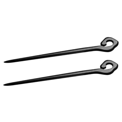 WOONEKY 2 Stück Vintage Chinesische Haarnadeln aus Schwarzem Holz Langlebige Holz haarstäbchen für Stilvolle Hochsteckfrisuren Praktische Haarschmuck für Damen und Mädchen von WOONEKY