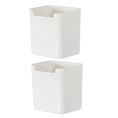 WOONEKY 2 Stücke Desktop Make-up Lagerung Korb Arbeitsplatte Organizer Für Kosmetik Kunststoff Sortierung Box Desktop Storage Organizer Für Badezimmer von WOONEKY