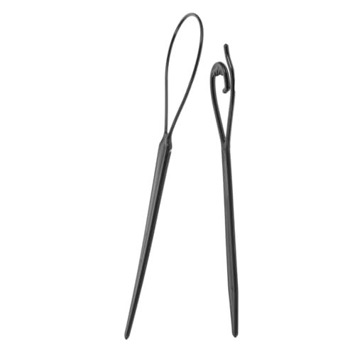 WOONEKY 2 Stücke Haar Styling Flechten Werkzeuge Haarschleifen Durchziehwerkzeug Acryl Haar Ziehen durch Werkzeug für Teenager Mädchen Zubehör von WOONEKY