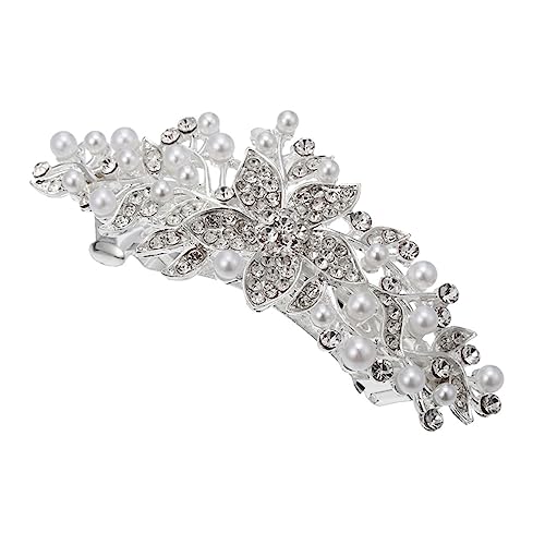 WOONEKY 2stücke Blumenperlen-haarclip Mit Strass Elegantes Haarschmuck-accessoire Für Frauen Für Hochzeiten Partys Tägliche Anlässe Und Besondere Feiern von WOONEKY