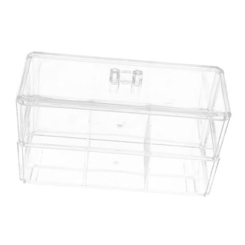 WOONEKY Makeup Puff Organizer Lagige Kosmetik Aufbewahrungsbox Für Schwämme Transparenter Langlebiger Kosmetikhalter Mit Fächern Für Optimale Organisation Für Frauen Zu Besonderen von WOONEKY
