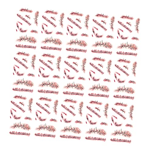 WOONEKY 20blätter Halloween Tattoos Wasserdichte Körper-tattoos Mit Realistischen Wunden Kreative Und Dekorative Aufkleber Für Halloween Cosplay Und Partys Einfache Anwendung von WOONEKY