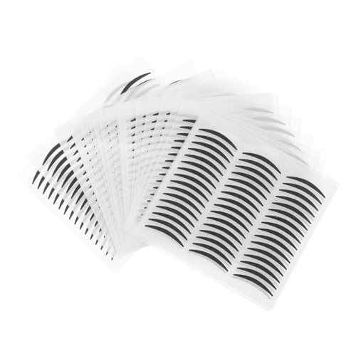 WOONEKY 20 Blatt Schwarze Doppelte Augenlid Aufkleber Selbstklebende Make Up Eyeliner Streifen für Natürliches Komfortables Design für Alltag Party Date Augen Dekoration von WOONEKY