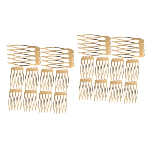 WOONEKY 20stücke Kleine Haarkämme Seitliche Haarkämme Für Hochzeitsfrisuren Haarschmuck Und Bastelbedarf Goldene Haaraccessoires Für von WOONEKY