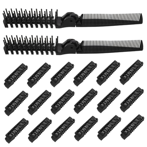 WOONEKY 20 Stück Faltbarer Reise-haarbürste mit Perlen Kompakter Klappkamm für Damen und Herren Sanfte Perlenzähne Tragbares Styling-werkzeug Praktisch für Tasche und Handtasche von WOONEKY