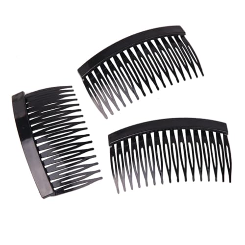 WOONEKY 20 Stück Kunststoff Haarkämme Für Damen Einfache Ponykämme in Schwarz Transparent Kaffee Gelb Rot Für Hochzeiten Tägliche Nutzung Haarschmuck Für Frauen Und Mädchen von WOONEKY