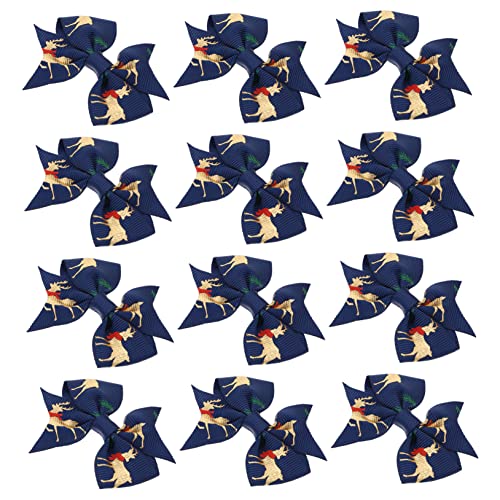 WOONEKY 20stücke Weihnachts Haarschmuck Mit Schleifen Süße Haarspangen Für Mädchen Weihnachtsgeschenke Und Partyzubehör Accessoire Für Festliche Anlässe von WOONEKY